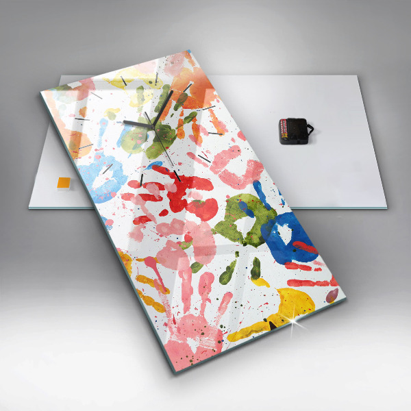 Téglalap alakú üvegóra Gyermek kézlenyomatok