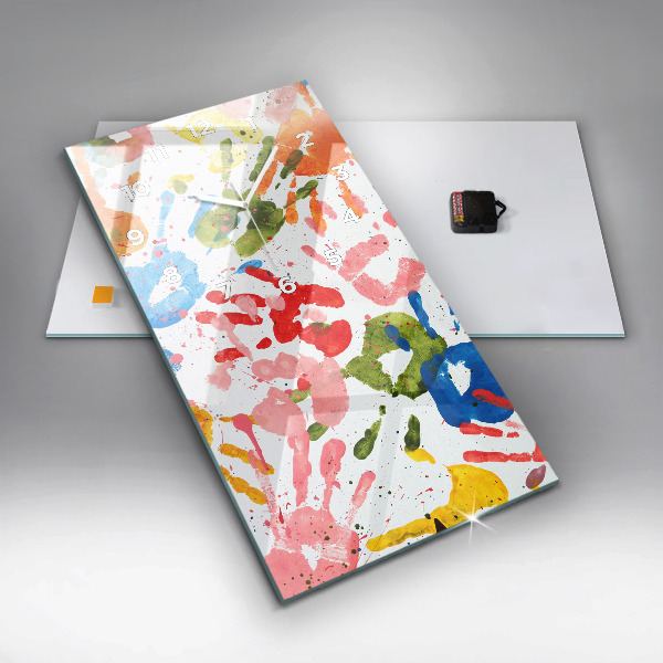 Téglalap alakú üvegóra Gyermek kézlenyomatok