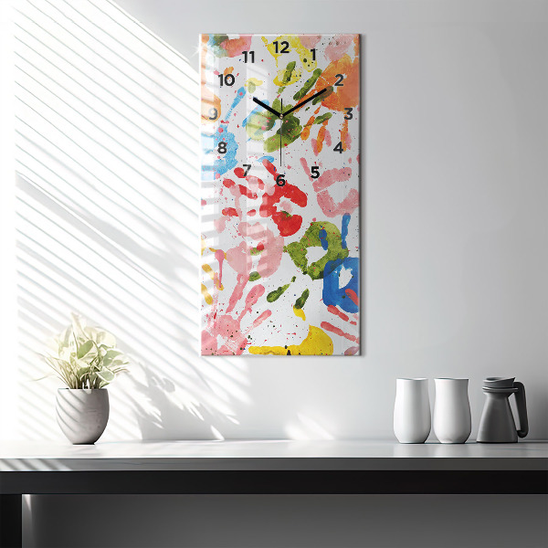 Téglalap alakú üvegóra Gyermek kézlenyomatok