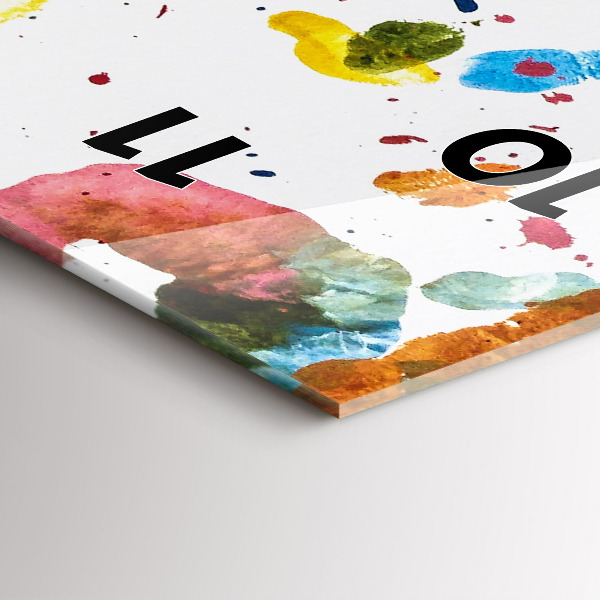 Téglalap alakú üvegóra Gyermek kézlenyomatok