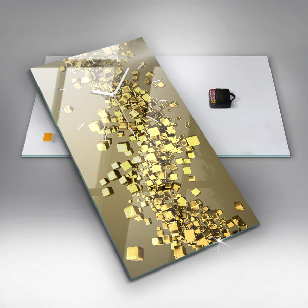 Téglalap alakú üvegóra Arany négyzetek