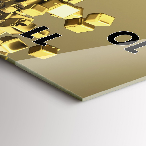 Téglalap alakú üvegóra Arany négyzetek