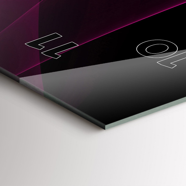 Téglalap alakú üvegóra Rózsaszín absztrakció