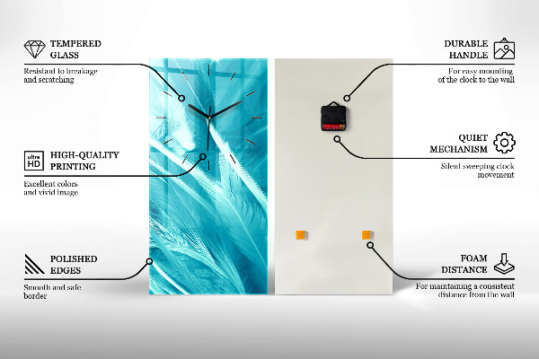 Téglalap alakú üvegóra Kék absztrakció