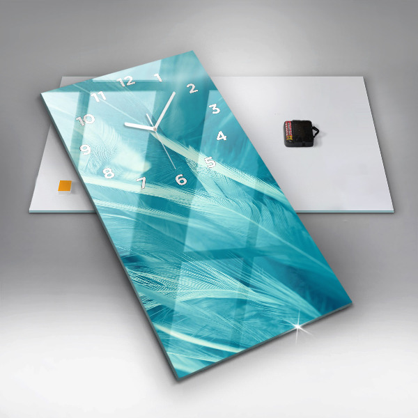 Téglalap alakú üvegóra Zöld türkiz vintage