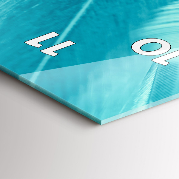 Téglalap alakú üvegóra Zöld türkiz vintage