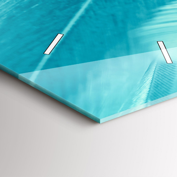 Téglalap alakú üvegóra Zöld türkiz vintage