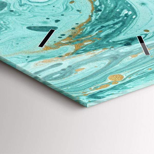 Téglalap alakú üvegóra Márvány textúra