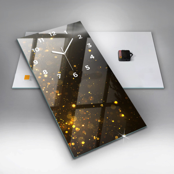 Téglalap alakú üvegóra Arany por