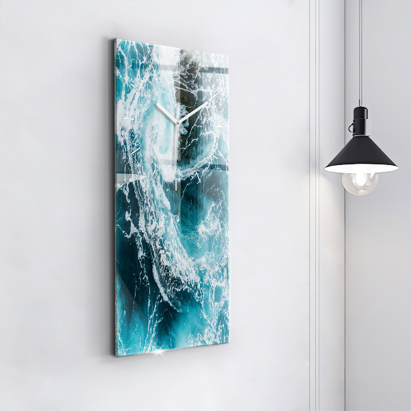 Téglalap alakú üvegóra Kavargó habos hullámok