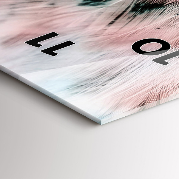 Téglalap alakú üvegóra Színes tollak