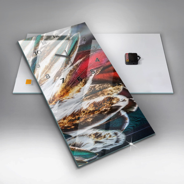 Téglalap alakú üvegóra Világosbarna madártollak