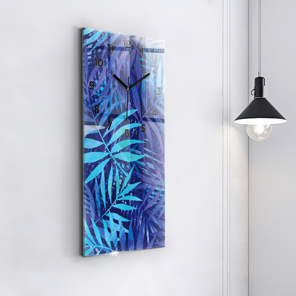 Téglalap alakú üvegóra Kék levelek