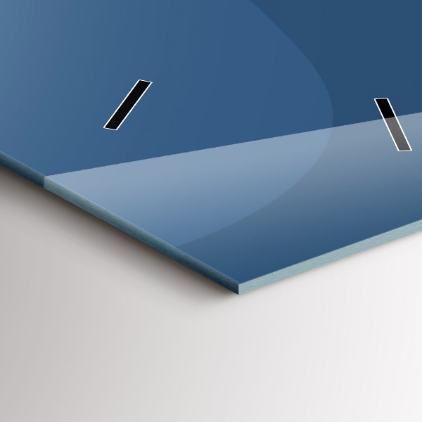 Téglalap alakú üvegóra Kék hullámok