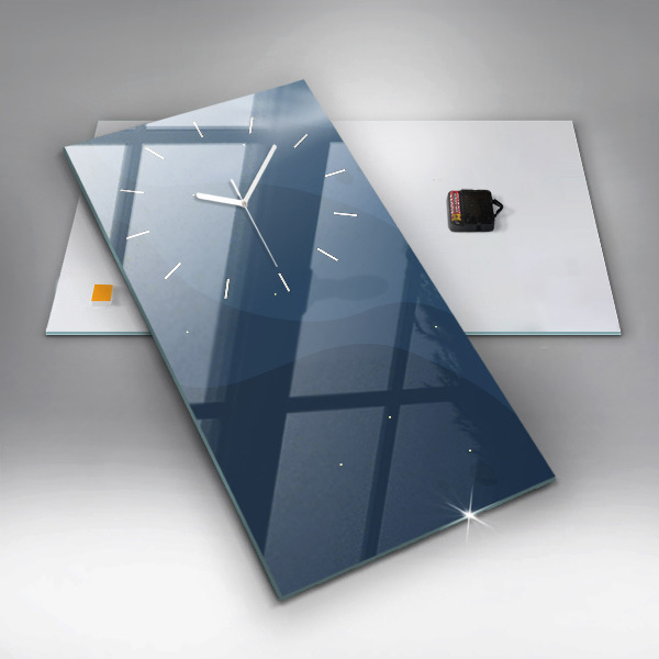 Téglalap alakú üvegóra Kék hullámok