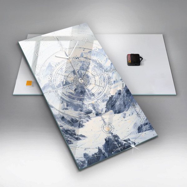 Téglalap alakú üvegóra Kék rajzok