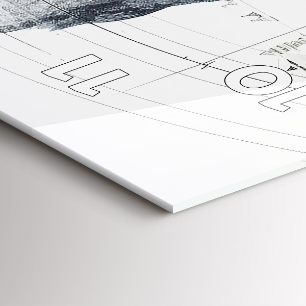 Téglalap alakú üvegóra Rajzfilm hegyek