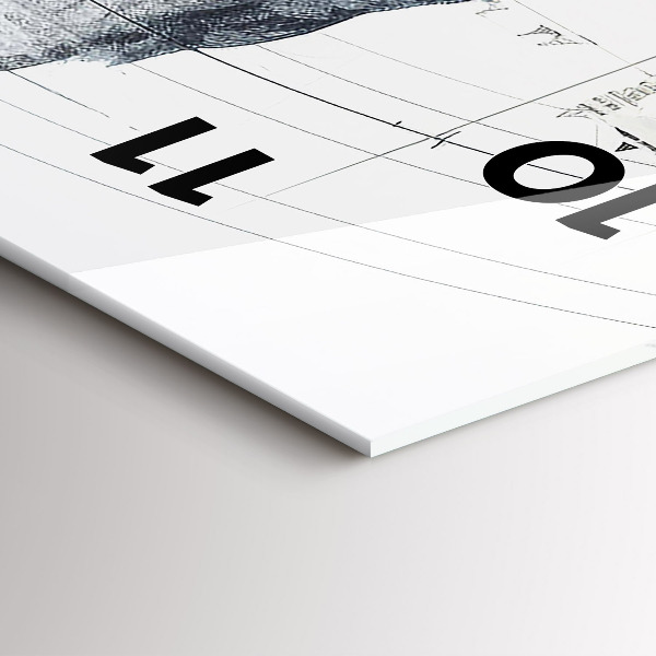 Téglalap alakú üvegóra Rajzfilm hegyek