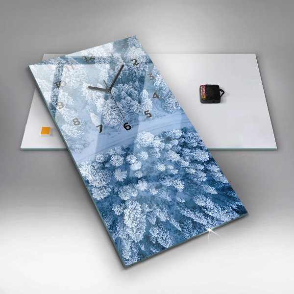 Téglalap alakú üvegóra Erdő drónból