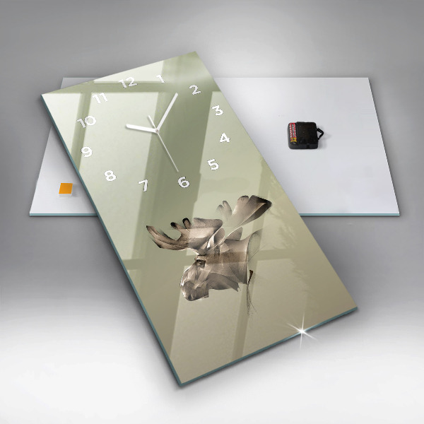 Téglalap alakú üvegóra Grafikus jávorszarvas