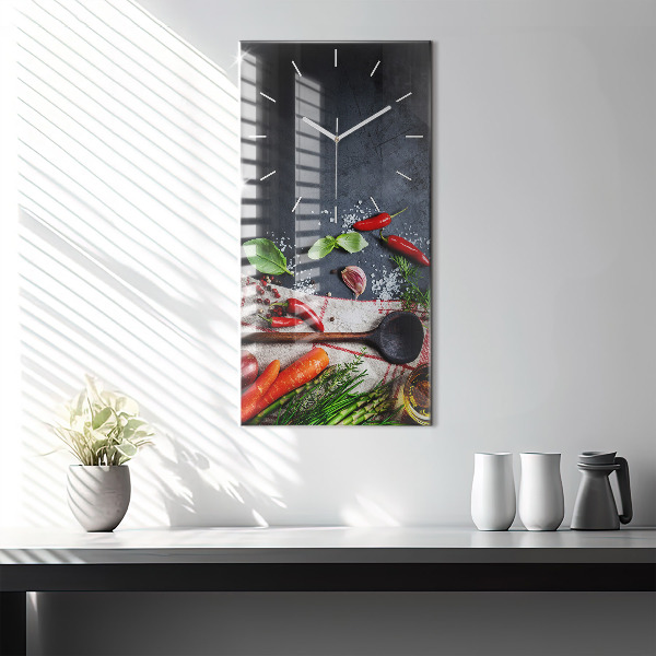 Téglalap alakú üvegóra Zöldségek