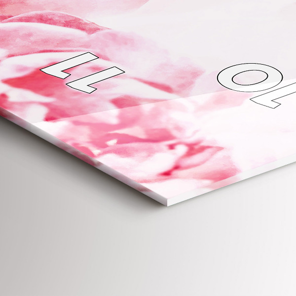 Téglalap alakú üvegóra Virágzó virágok