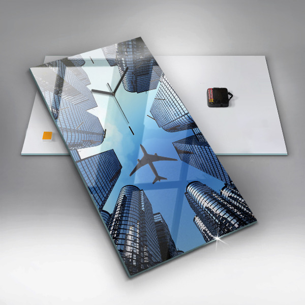 Téglalap alakú üvegóra Repülőgép épületek felett