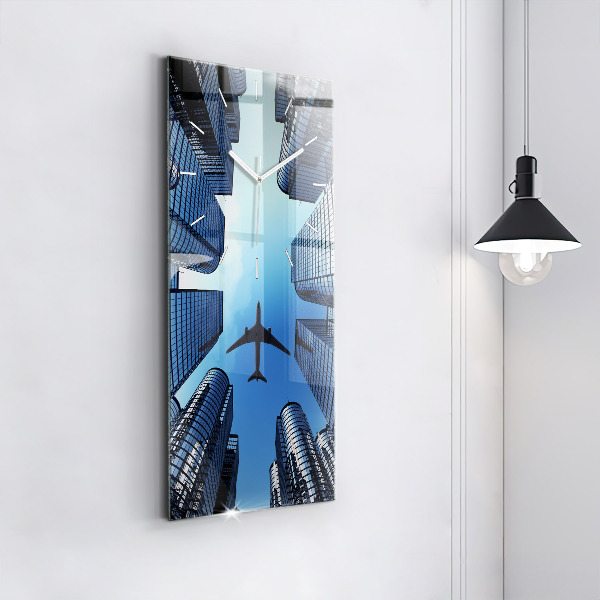 Téglalap alakú üvegóra Repülőgép épületek felett