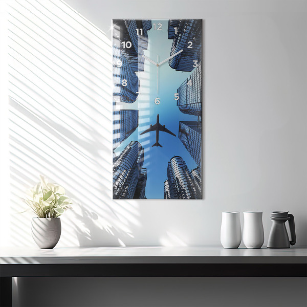 Téglalap alakú üvegóra Repülőgép épületek felett