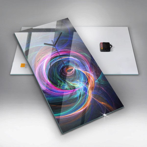 Téglalap alakú üvegóra Színes fraktál