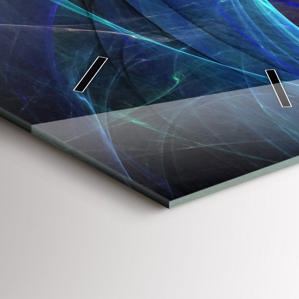 Téglalap alakú üvegóra Színes fraktál