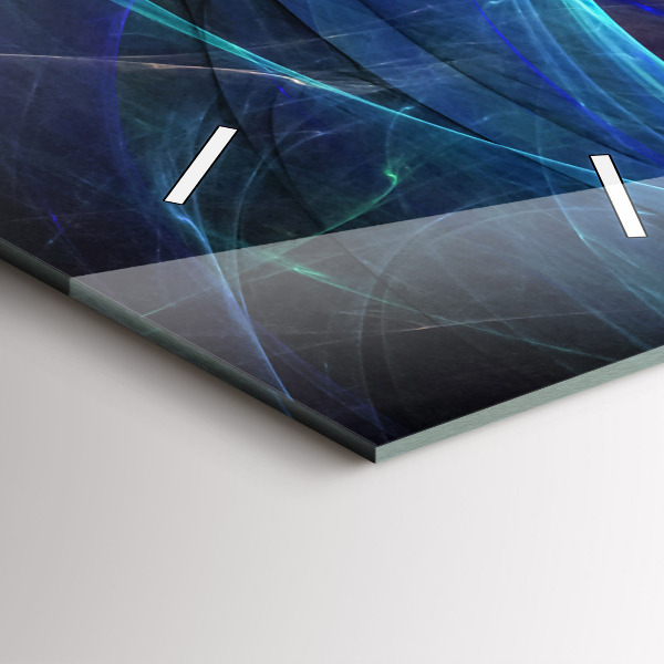 Téglalap alakú üvegóra Színes fraktál