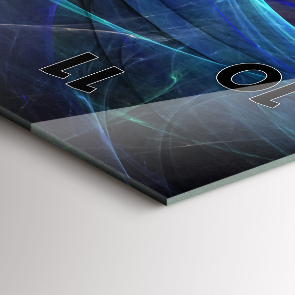 Téglalap alakú üvegóra Színes fraktál