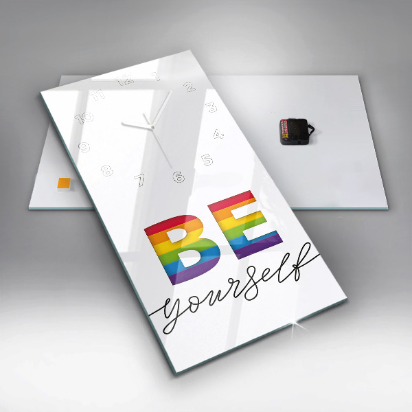 Téglalap alakú üvegóra A Légy önmagad felirat