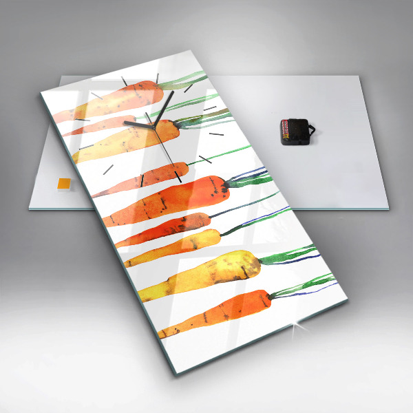 Téglalap alakú üvegóra Sárgarépa illusztráció