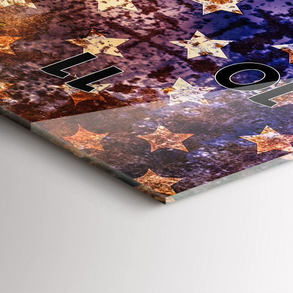 Téglalap alakú üvegóra Vintage USA zászló