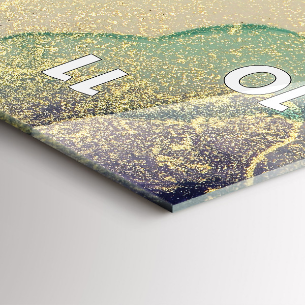 Téglalap alakú üvegóra Színek absztrakciója