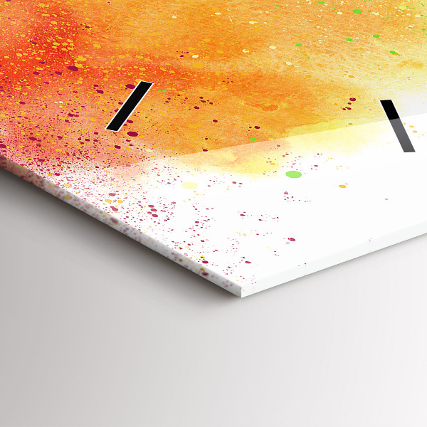 Téglalap alakú üvegóra Absztrakt szivárvány