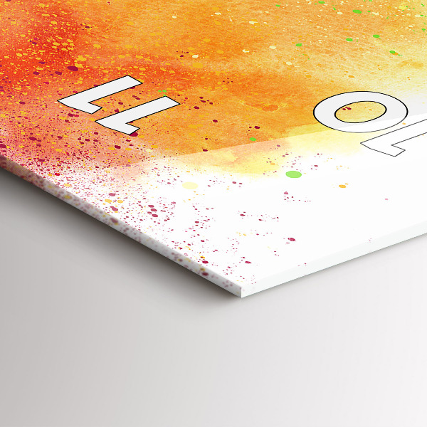 Téglalap alakú üvegóra Absztrakt szivárvány