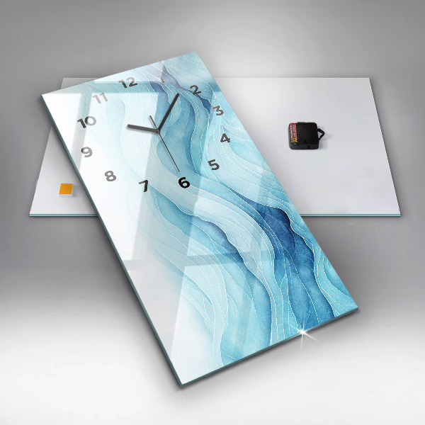 Téglalap alakú üvegóra Kék felhők