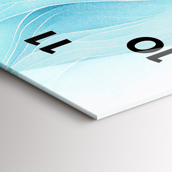 Téglalap alakú üvegóra Kék felhők