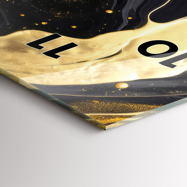 Téglalap alakú üvegóra Arany márvány