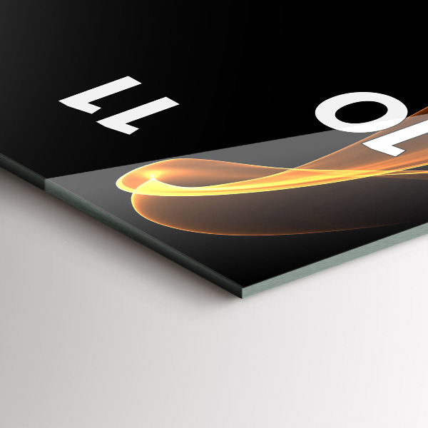 Téglalap alakú üvegóra Narancssárga vonalak