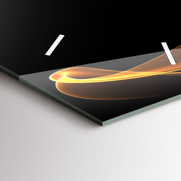 Téglalap alakú üvegóra Narancssárga vonalak