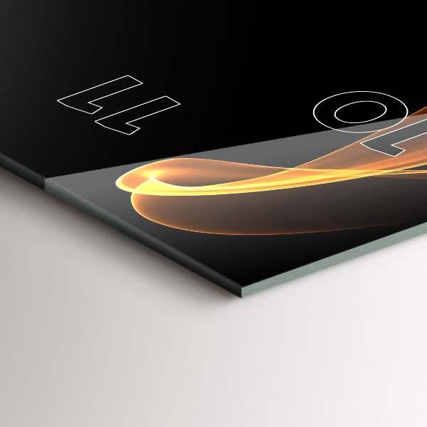 Téglalap alakú üvegóra Narancssárga vonalak