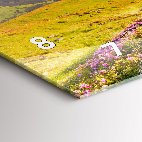 Vízszintes üvegóra Hegyi táj