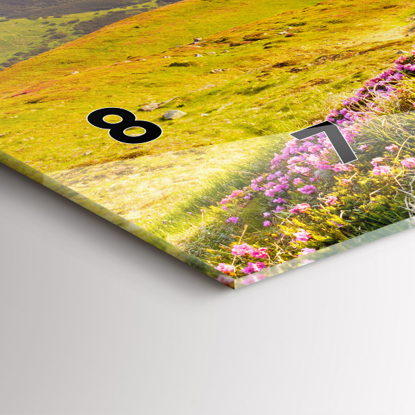 Vízszintes üvegóra Hegyi táj