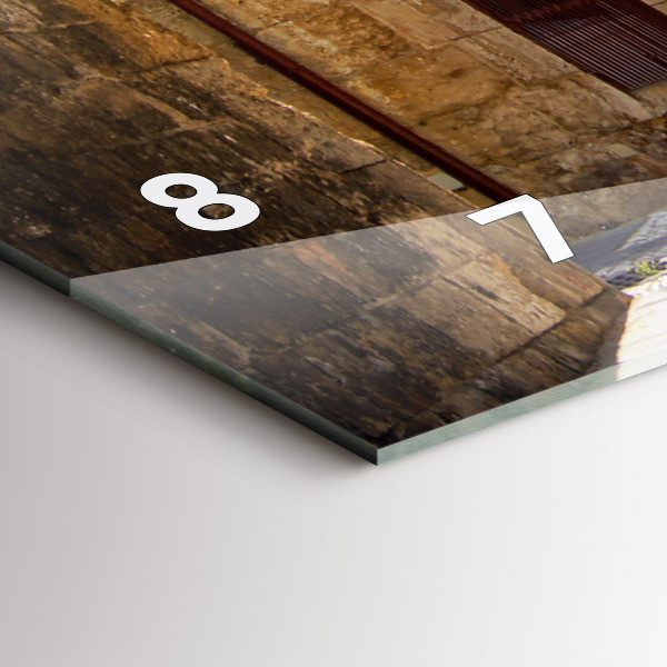 Vízszintes üvegóra Rodosz festői utcája