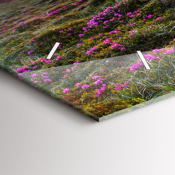 Vízszintes üvegóra Napkelte virágok