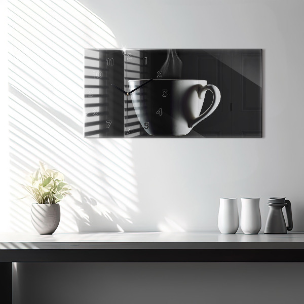 Vízszintes üvegóra Egy csésze kávét